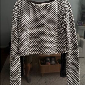 Black and White Patterned Crop Top